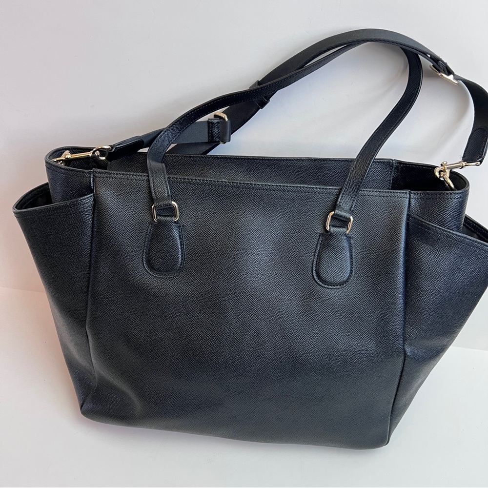 Coach Black Pebbled Leather Diaper Bag - Picture 5 of 8